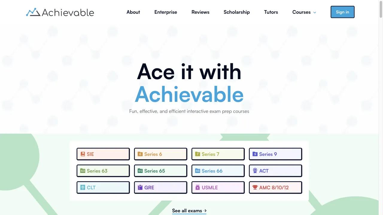 Screenshot of Achievable.me