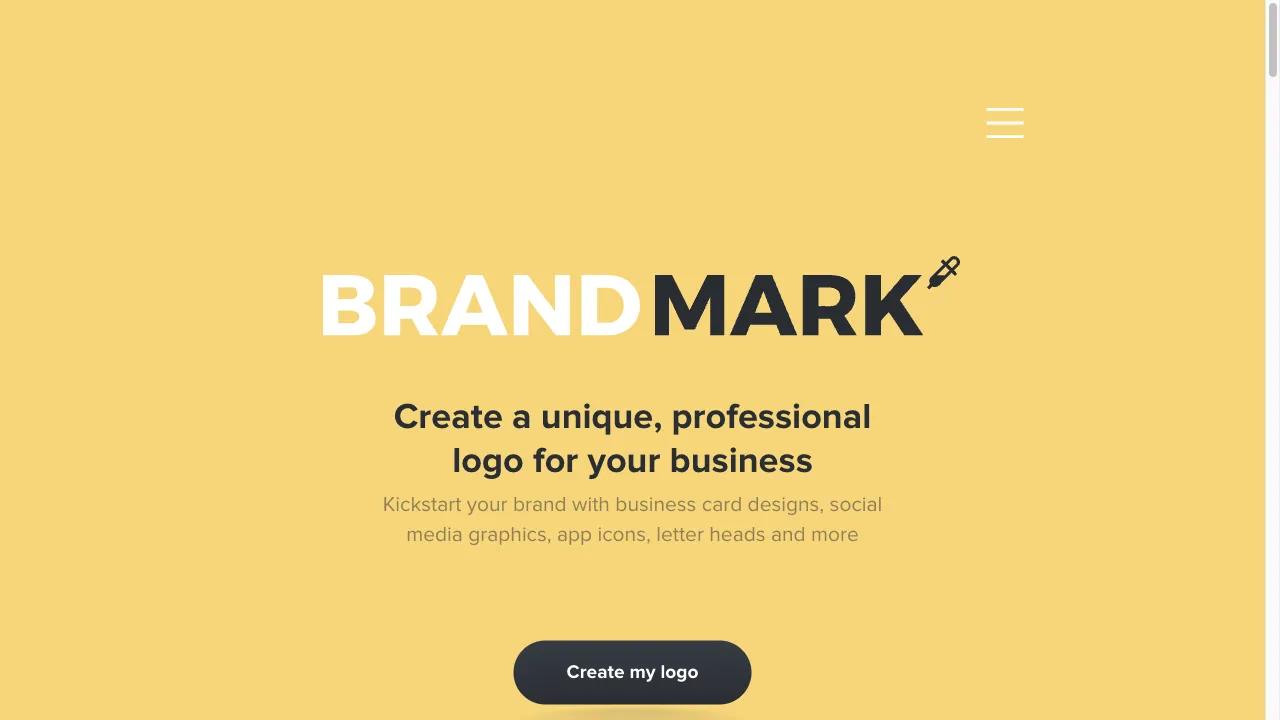 Screenshot of Brandmark.io