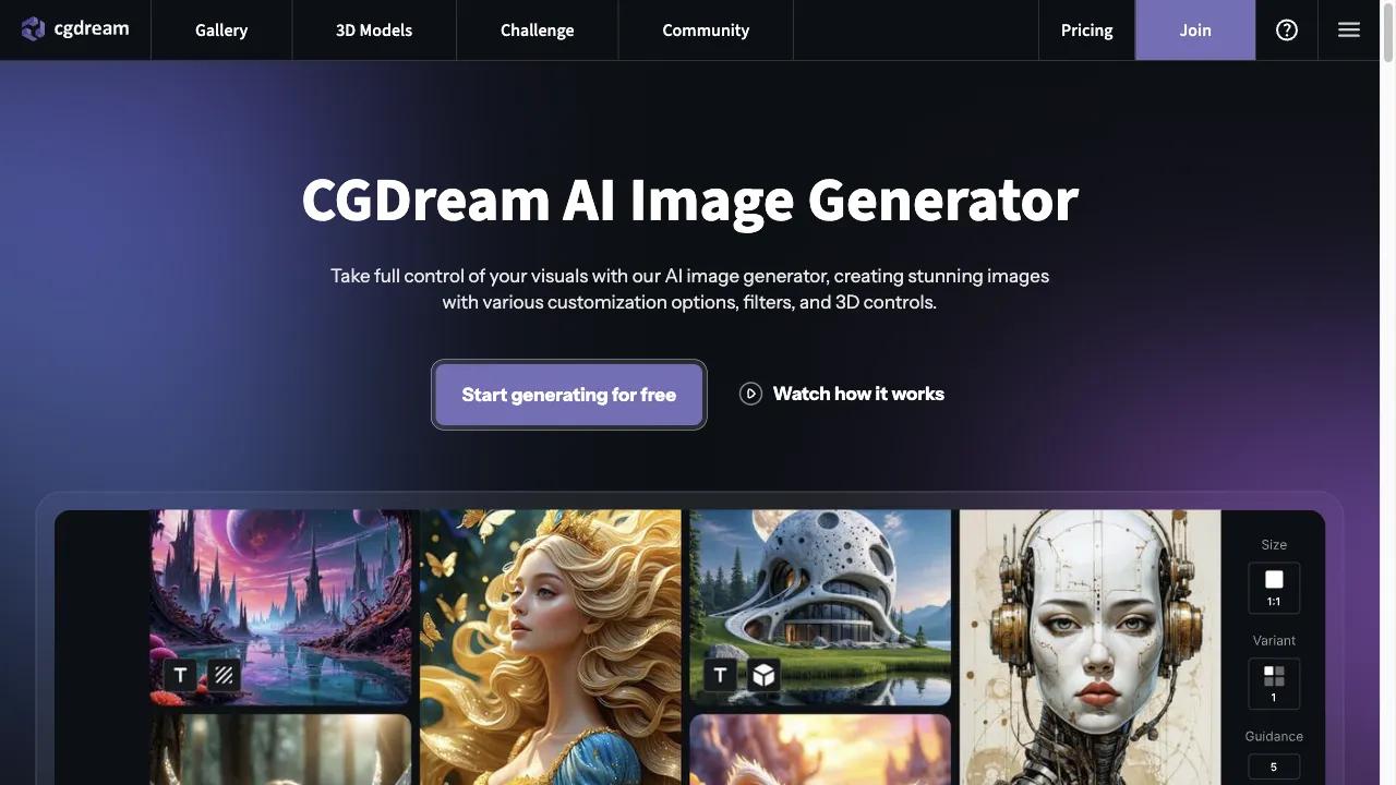 CGDream AI Image Generator