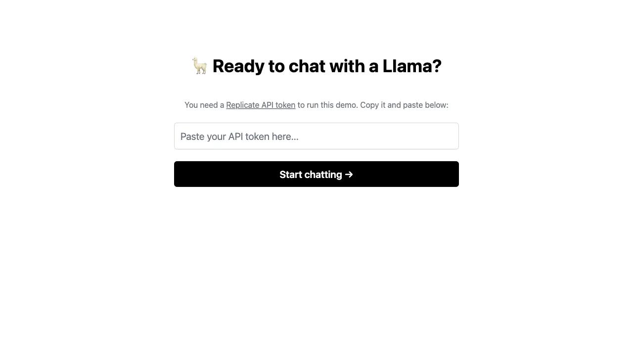 Screenshot of Llama 2