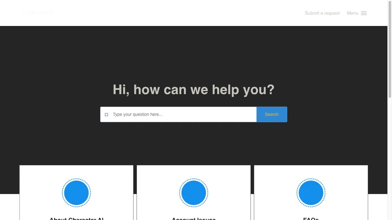 Screenshot of Character.AI