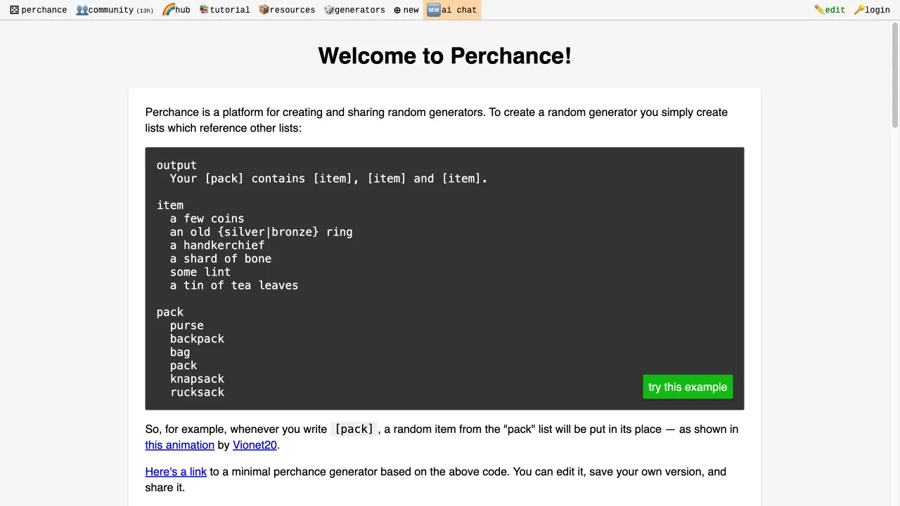 Perchance AI